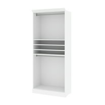 Bestar Versatile 36" Engineered Wood Closet Organizer in White