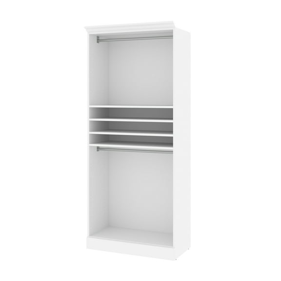 Bestar Versatile 36" Engineered Wood Closet Organizer in White