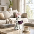 thumbnail image 3 of Halloween Candy Bowl, Ghost Shaped Resin Candy Dish, Boo Ghost Serving Tray, Halloween Decorations Indoor, Home Party Fall Decor for Porch Mantel Tabletop, 3 of 8