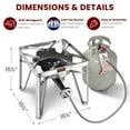 thumbnail image 4 of 52QT Stainless Steel Steamer Pot with Propane Burner - Large Steamer Pot for Outdoor Cooking, Crab, Shrimp, and Vegetables, 4 of 5