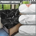 thumbnail image 6 of Yuyamidu Black Marble Print RV Dinette Cushion Covers Stretch RV Couch Cover Replacement for RV Camper Car Bench 1 Backrest Covers and 1 Bench Covers, 6 of 7