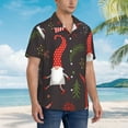 thumbnail image 3 of Kll Men'S Hawaiian Shirt Short Sleeve Button Down Beach Shirts-Cute Christmas Gnomes, 3 of 7