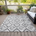 thumbnail image 6 of Addison Rugs Chantille Indoor/Outdoor Transitional Diamond Gray Washable Rectangle Rug, 8' x 10', 6 of 6