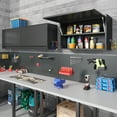 thumbnail image 3 of Metal Wall Cabinet, Garage Wall Cabinet with Adjustable Shelf and Flip-Up Door, 31.5” W Metal Tool Cabinet, Wall Mounted Cabinet for Kitchen,Garage,Workshop, Assembly Required, 3 of 9