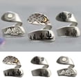 thumbnail image 2 of IKemiter Natural Landscape Open Ring Sunrise/Moon/Cactus Hand-drawing Winding Finger Ring Adjustable Hand, 2 of 7