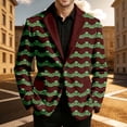 thumbnail image 2 of YUEHUA Blazer for Men One Button Notched Lapel St Patricks Day Suit Jacket Casual Business Jackets Sports Coats Slim Fit Plus Size Corduroy Blazer, 2 of 4