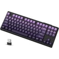 thumbnail image 6 of ATTACK SHARK M87 80% Wireless Gaming Keyboard,87 Keys TKL Mechanical Feeling SA PBT Keyboard, Bluetooth 5.0/2.4Ghz Dual Mode Pc Gaming Keyboards for Silent Office/Gaming(Purple), 6 of 10