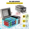 thumbnail image 3 of SHUNHENGYE 20L Car Refrigerator Large Capacity 12V, Portable Compressor Freezer with App Control, -4°F to 68°C Cooling Range, USB Charger & Digital Pane, 3 of 11