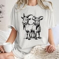 thumbnail image 2 of gbyLJF Women's Short Sleeve Blouses Comfy Cotton Crew Neck T Shirt Plus Size Loose Drop Shoulder Y2K Streetwear White S, 2 of 6