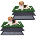 thumbnail image 1 of Orinal de césped artificial para perros FluffyDream con bandeja de 50 x 63 cm, color verde, 1 of 8