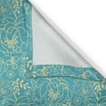 thumbnail image 4 of Ambesonne Yellow and Blue Valance Pack of 2, Twig and Leaves, 54"X12", Turquoise Pale Yellow, 4 of 5