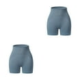 thumbnail image 2 of Pantalones cortos de yoga Qarigey sin costuras Push Up Fitness Cintura alta Azul claro METRO 2piezas, 2 of 6