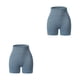 thumbnail image 3 of Sonducket Pantalones cortos sin costuras para mujer, mallas cortas de entrenamiento de realce a prueba de golpes, cintura alta, realce de cadera, Azul claro METRO 2piezas, 3 of 6