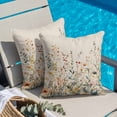 thumbnail image 6 of Pillow Covers 16x16 Inch, Vintage Botanical Linen Pillowcase with Invisible Zipper, Spring Floral Summer Botanical Rustic Decorative Throw Pillow Covers Cushion Case for Couch Sofa Bed Living Room, 6 of 9
