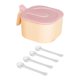 thumbnail image 5 of Caja de condimentos con 4 compartimentos, contenedor para almacenar especias, ideal para hornear, fiestas y el hogar. Rosa, 5 of 9