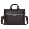 thumbnail image 1 of Dsscvnef Men's Shoulder Bag Crossbody Briefcase Large Capacity PU Leather Retro Computer Bag Multifunctional Work Travel, 1 of 4