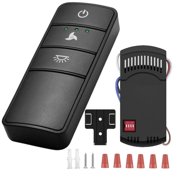 TX028C-S/TX028C-L Universal Ceiling Fan Remote Control Kit with Receiver, Replacement for Hampton Bay & Home Decorators Collection Fans, Hunter, Harbor Breeze, 3-Speed, Light Dimmer