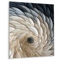 thumbnail image 2 of Designart "Feather Spiral in White and Blue I" Abstract Geometric Metal Wall Art - Abstract White Modern Bedroom Wall Art, 2 of 6