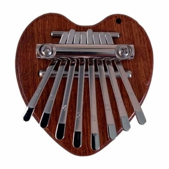 Piano à Pouce 8 Touches Exquis Symétrique Accessoire d'Instrument de Pouce Pendentif Karimba Piano à Pouce pour Enfants et Adultes Piano de Noël pour Enfants 2-3 Langue Tambour pour Enfants & Adultes