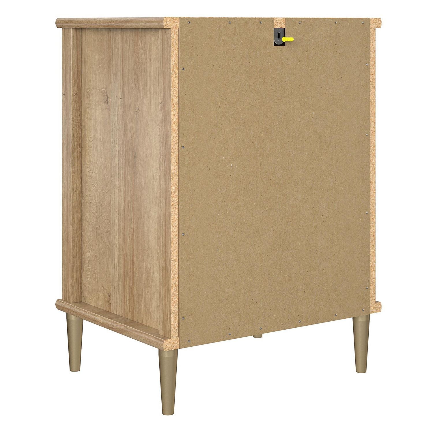 Table de chevet Shiloh de Little Seeds, naturel et rotin