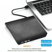 External DVD Drive, USB 3.0 Portable CD/DVD +/-RW Drive, Optical Drive Slim DVD Player CD/ROM Burner for Mac/Windows/Linux for PC Laptop
