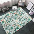 thumbnail image 3 of Shaggy Area Rug, Floral In Teal Rugs for Living Room Bedroom Non Slip Door Mat Indoor Carpet Machine Washable Nursery Home Decor Floor Mats for Entryway 60x39in, 3 of 5
