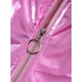 thumbnail image 2 of JanJean Kids Girls Baseball Jacket Varsity Style Coat Long Sleeves Outerwear Zipper Closure Bomber Pink 10, 2 of 9