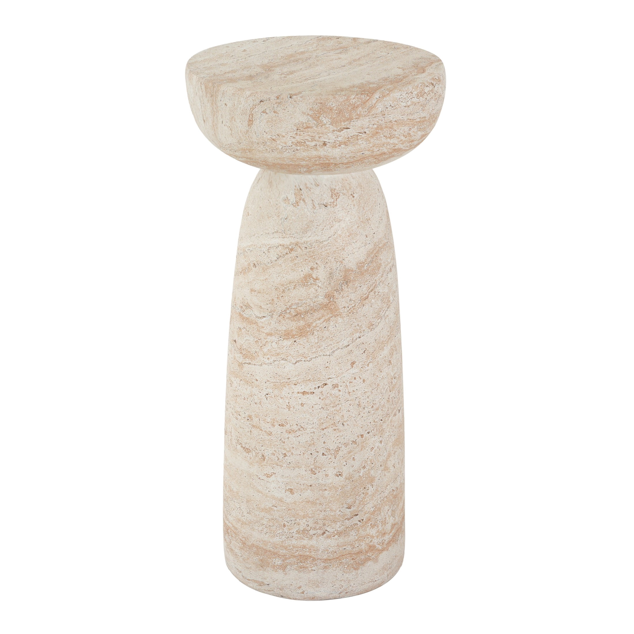 Christopher Knight Home Minimalist 28” MGO Plant Stand, Indoor/Outdoor, Travertine