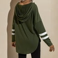thumbnail image 5 of Fesfesfes Women Hooded Stitching Loose Long Sleeve Casual Hooded Sweater Blouse Plus Size Clearance $10, 5 of 9