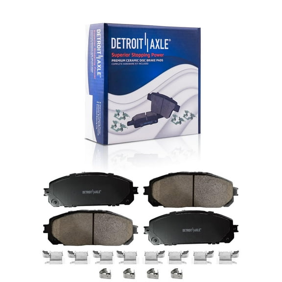 Detroit Axle - Front Ceramic Brake Pads Replacement for 2014 2015 Jeep Cherokee [for Vehicles with CODE BRG & 320mm Rear Rotors]