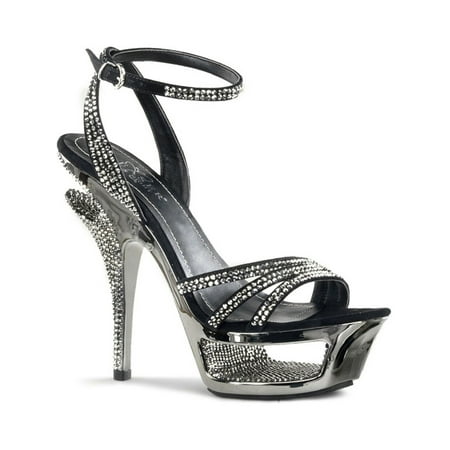 PLEASER Day & Night - 5 1/2 Inch High Heel Sexy Shoes Metallic ...