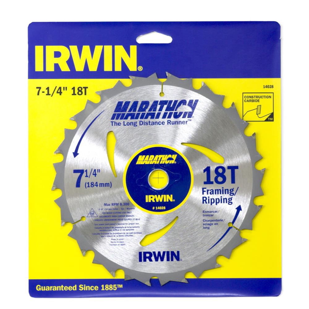 Irwin Marathon 14028 71/4" Marathon Portable Corded Circular Saw Blades