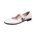 thumbnail image 2 of HAJWOH Mary Jane Shoes Women 2026 Slip on Dressy Flats Shoes for Women Non-Slip Fashion Flats for School Office Walking Casual Formal Work White 37, 2 of 4