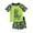 1-Green631, variant on WOYY Boy Dinosaur Print Short Sleeve Rash Guard Shorts UPF 50 Bathing Suit, Sizes 5-6
