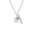 thumbnail image 2 of Delight Jewelry Silvertone Love with Paw Silvertone Guardian Angel Bar Charm Necklace, 23", 2 of 4