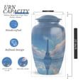 thumbnail image 2 of Eiffel Tower Urn For Man And Woman, Clouds Cremation Urn For Adult Woman, Keepsake Urns For Human Ashes For Male Set Of 4, Blue Urns For Human Ashes Adult Brother, 10&3 Inch, 2 of 7