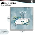 thumbnail image 4 of Stupell Industries French Country Floral Bathroom Rules Relax Gray Framed Giclee Art, 12 x 12, by Nan, 4 of 8