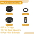 thumbnail image 6 of Unique Bargains Fuel Injector Seal O Ring Car O-Ring Rebuild Repair Kit for Toyota Supra 3.0 NBR Rubber Black 6 Sets, 6 of 6