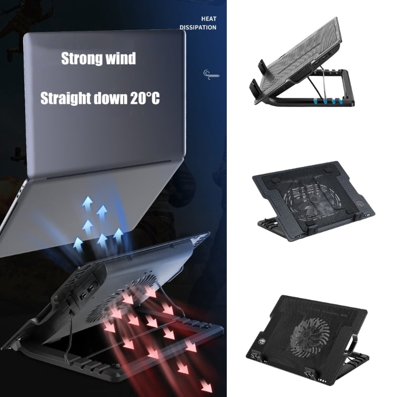 Zecic Laptop Cooling Pad Laptop Cooling Stand Laptop Fan Cooling Pad For 11-18inch