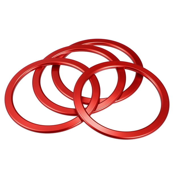 Adorno de anillo para salida de AC Unique Bargains para Toyota Rojo Juego de 4