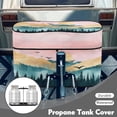 thumbnail image 3 of Yuyamidu Mountain Propane Tank Cover Sunset Double 40lb Camper Propane Tank Cover for RV Trailer Weather Resistant Replacement Cover RV Accessories, 3 of 8