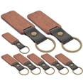 thumbnail image 1 of IFANLANDOR 8Pcs Hand Carved Wood Keyring Diy Lettering Multi Color Blank Design for Anniversary, 1 of 5