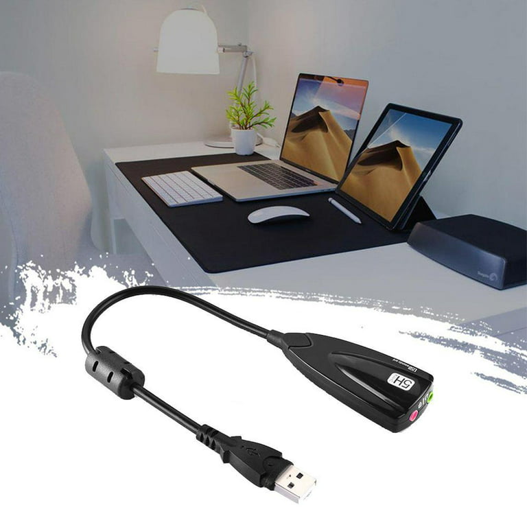 Adaptador Externo Tarjeta Sonido USB 5HV2 > Informatica > Cables y  Conectores > Adaptadores