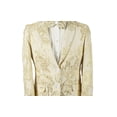 thumbnail image 3 of Mens 2 Button Ivory & Gold Foil Floral Paisley Prom & Wedding Blazer By Alberto Nardoni Brand Designer, 3 of 3