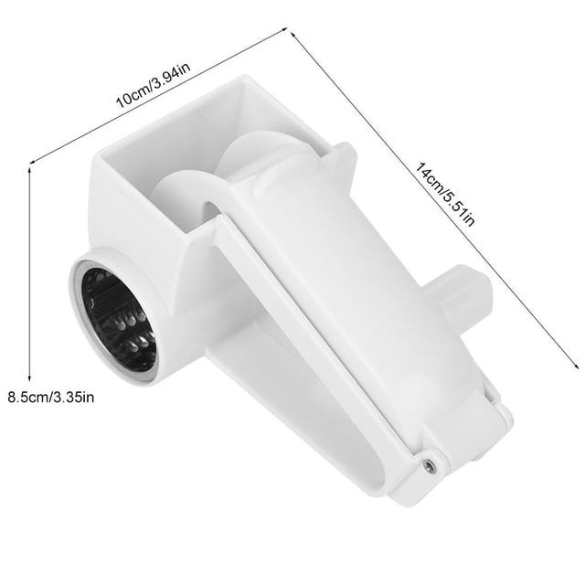 Rallador de Queso rotatorio manual Ecomeon de Acero Inoxidable 403 y ABS color Blanco