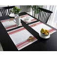 thumbnail image 5 of Ensemble de 4 Napperons Antidérapants à Rayures Rouges et Blanches pour Cuisine, Table à Manger, Fêtes de Patio, Géométrique 13"x19 Pouces Lavable en Coton Lin Durable, 5 of 5