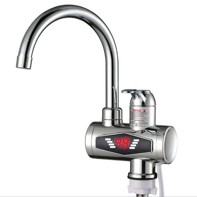 Grifo eléctrico instantáneo para cocina y baño, pantalla digital, grifo de agua caliente rápida, calentamiento en tres segundos, frío y caliente, doble propósito