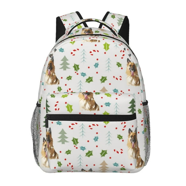 Easygdp German Shepherd Dog Mochila Ergonómica Versátil para Laptop - Múltiples Bolsillos, Correas Ajustables, Unisex para Escuela, Viajes y Actividades al Aire Libre-One Size