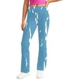 thumbnail image 6 of vokkrv Girls Flare Leggings Kids Bell Bottoms High Waisted Bootcut Yoga Dance Flared Pants Blue 10-11 Years, 6 of 7