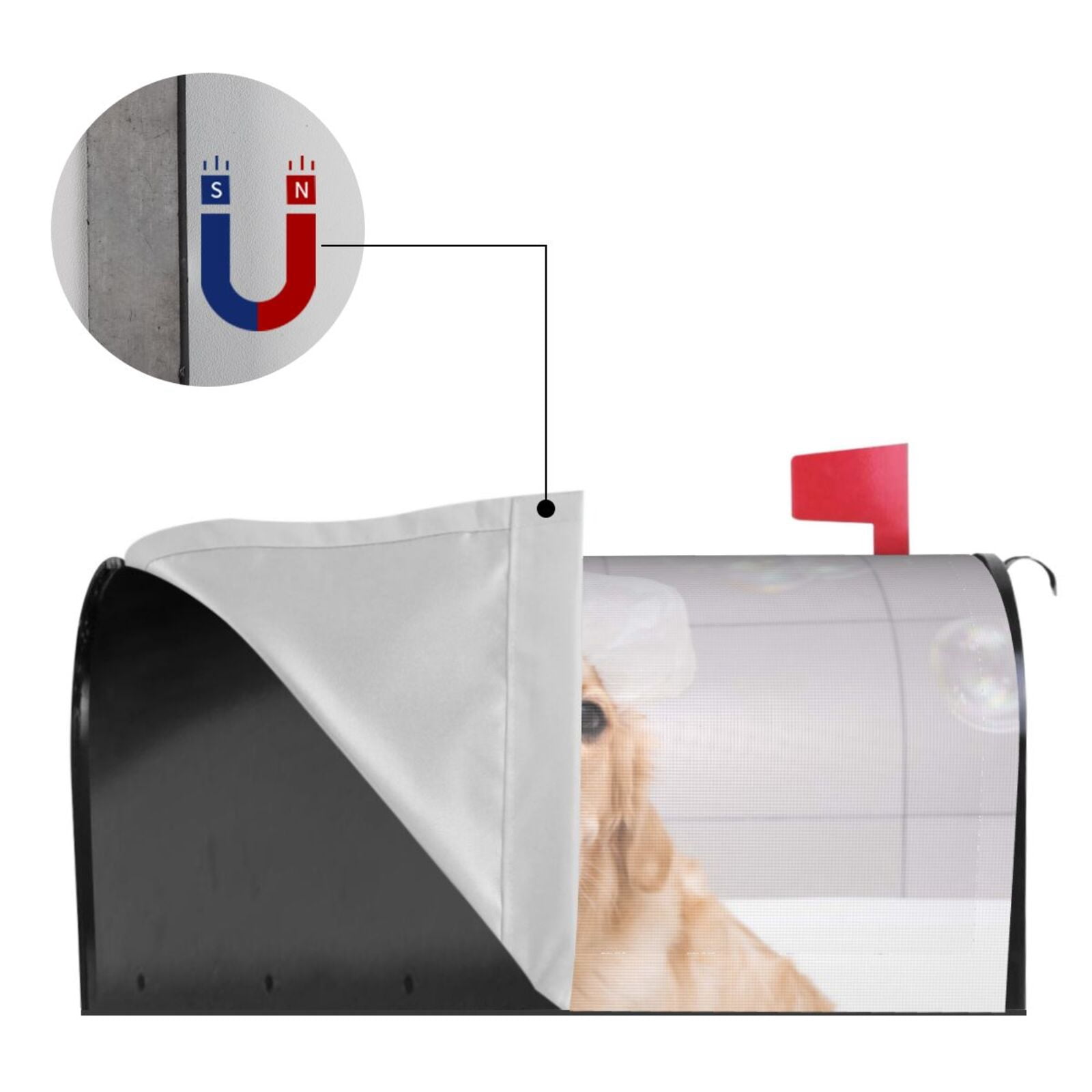 Kdxio Magnetic Mailbox Cover 21x18 in Mailbox Cover Outdoor Decoration Holiday Mailbox Covers for Home Garden Yard-21x18 in